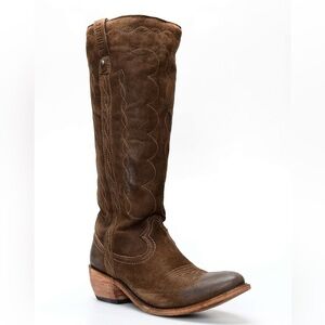 Women's Liberty Black Nubuck Grease Leather Cowboy Boots